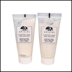 2 x Origins CHECKS AND BALANCES Frothy FACE WASH 0.5 oz mini travel Size